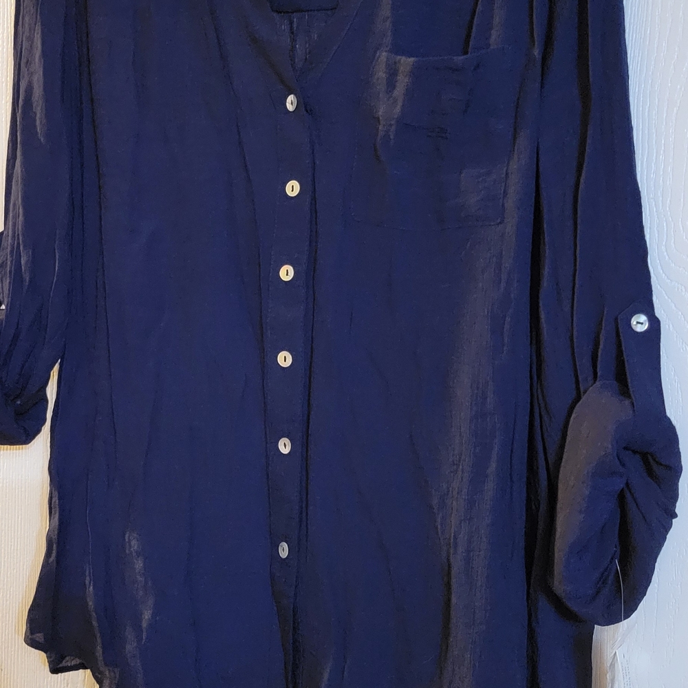 Zac & Rachel Navy Blue Blouse